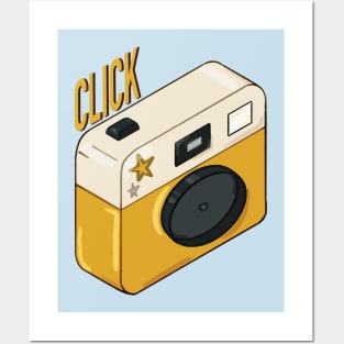 Click Cute Retro Camera Photographer Art Posters and Art